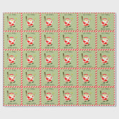 Persoonlijke Softbal Kerst Cadeaupapier (Vlak)