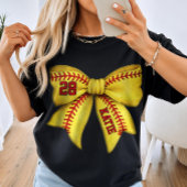 Persoonlijke Softbal Moeder Boog, aangepaste naam T-shirt