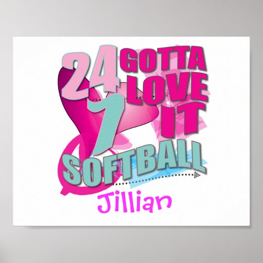 Persoonlijke SOFTBALL-cadeautjes Poster (Voorkant)