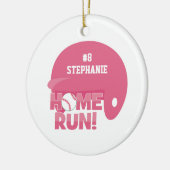 Persoonlijke softball home run helm-versiering keramisch ornament (Links)