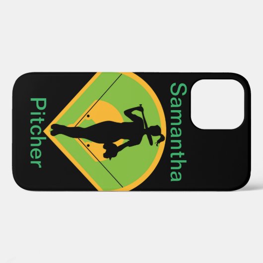 Persoonlijke Softball iPhone/iPad-draagtas Case-Mate iPhone Case (Achterkant (horizontaal))