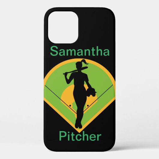 Persoonlijke Softball iPhone/iPad-draagtas Case-Mate iPhone Case (Achterkant)