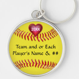 Persoonlijke Softball Senior Gift Ideeën for Girls Sleutelhanger