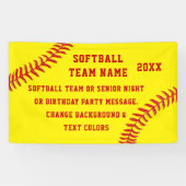 Persoonlijke, Softball Team Banners, Uw KLEUREN Spandoek (Horizontaal)