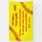 Persoonlijke, Softball Team Banners, Uw KLEUREN Spandoek (Verticaal)