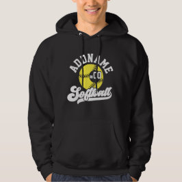 Persoonlijke Softbalspeler ADD NAAM Retro Team Hoodie