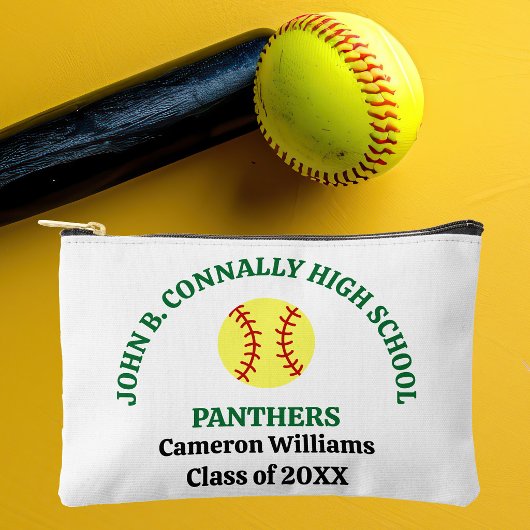 Persoonlijke Softbalspeler op Groene Middelbare Sc Etui