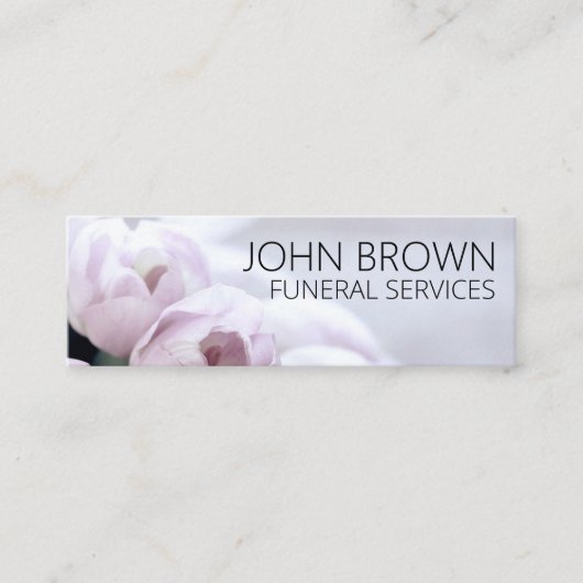 Persoonlijke "Solemn Flowers" sociale media Mini Visitekaartje (Voorkant)