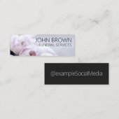 Persoonlijke "Solemn Flowers" sociale media Mini Visitekaartje (Voorkant / Achterkant)