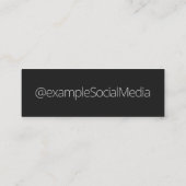 Persoonlijke "Solemn Flowers" sociale media Mini Visitekaartje (Achterkant)