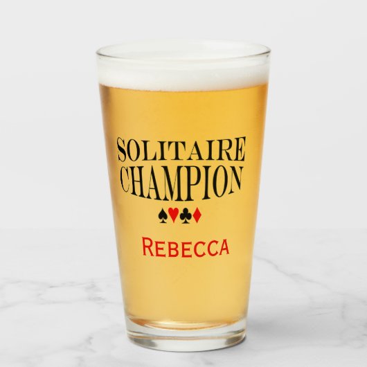 Persoonlijke Solitaire Champion Glas (Voorkant gevuld)
