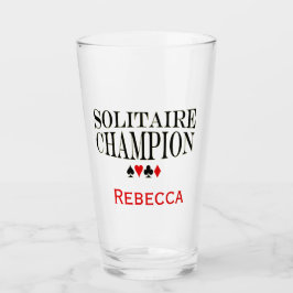 Persoonlijke Solitaire Champion Glas