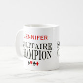 Persoonlijke Solitaire Champion Koffiemok (Voorkant links)