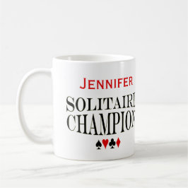 Persoonlijke Solitaire Champion Koffiemok