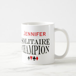 Persoonlijke Solitaire Champion Koffiemok