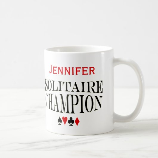 Persoonlijke Solitaire Champion Koffiemok (Rechts)