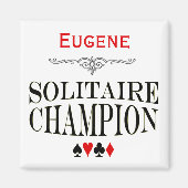Persoonlijke Solitaire Champion Magneet (Voorkant)