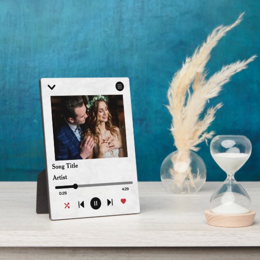 Persoonlijke songtekst foto voor het paar fotoplaat (Zijkant)