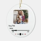 Persoonlijke songtekst foto voor het paar keramisch ornament (Links)