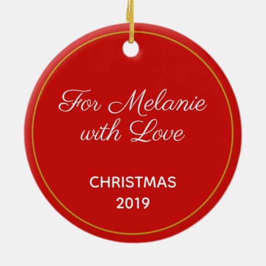 Persoonlijke Soprano Singer Musical Keramisch Ornament (Achterkant)