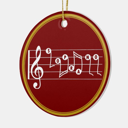 Persoonlijke Soprano Singer Musical Keramisch Ornament (Links)