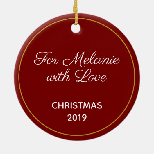 Persoonlijke Soprano Singer Musical Keramisch Ornament (Achterkant)