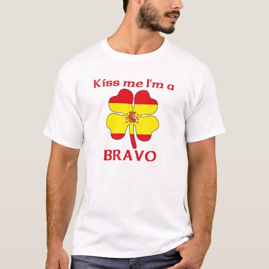 Persoonlijke Spaans Kus Ik ben Bravo T-shirt (Voorkant)