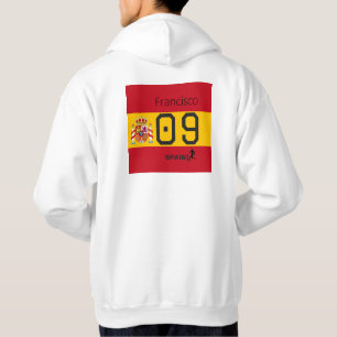 Persoonlijke Spaanse nationale voetbal grafische a Hoodie
