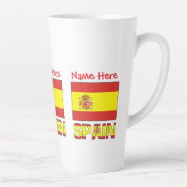 Persoonlijke Spaanse Vlag Erfgoed Grote Latte Mok