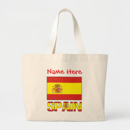 Persoonlijke Spaanse Vlag Erfgoed Grote Tote Bag