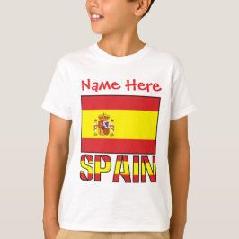 Persoonlijke Spaanse Vlag Erfgoed Jongens- T-shirt