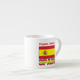 Persoonlijke Spaanse Vlag Erfgoedcadeau Espresso Kop
