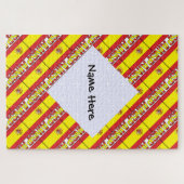 Persoonlijke Spaanse Vlag Getegeld Legpuzzel (Horizontaal)