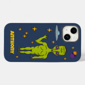 Persoonlijke Space Alien met Vliegende Schotel Case-Mate iPhone Case (Achterkant (horizontaal))
