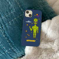 Persoonlijke Space Alien met Vliegende Schotel