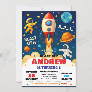 Persoonlijke Space Boy Astronaut Verjaardag Kaart