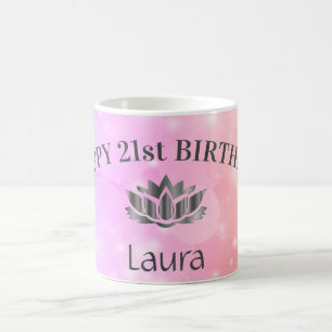 Persoonlijke Sparkly 21st Birthday Mok
