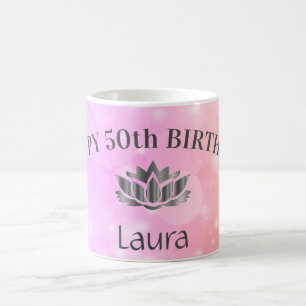 Persoonlijke Sparkly 50th Birthday Mok