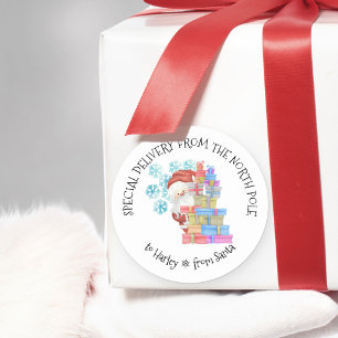 Persoonlijke speciale bezorging vanuit de Noordpoo Ronde Sticker