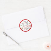 Persoonlijke speciale levering Noordpool Kerstman Ronde Sticker (Envelop)