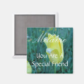 Persoonlijke Speciale Vriend Gele Tulp Magneet (Voorkant / Achterkant)
