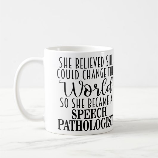 Persoonlijke speech-patholoog cadeau mok (Links)