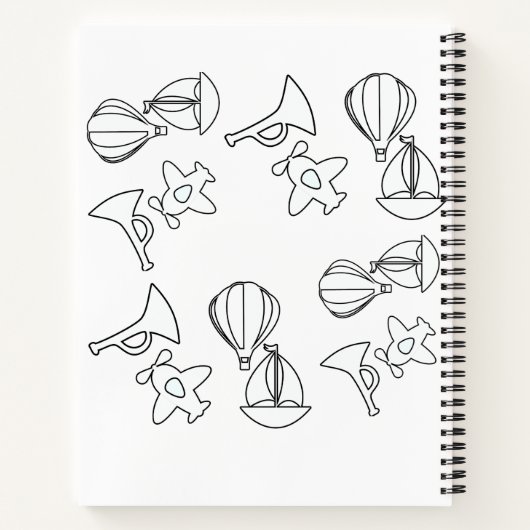 Persoonlijke speelgoedcollectie Kinderen Wit Notitieboek (Achterkant)