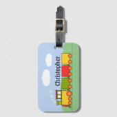 Persoonlijke speelgoedtrein bagagelabel (Voorkant (verticaal))
