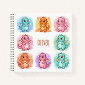 Persoonlijke speelse baby draken notitieboek (Voorkant)