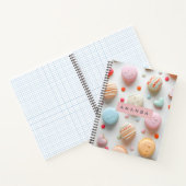 Persoonlijke Speelse Pastel Macaron & Candy Hart Notitieboek (Binnen)