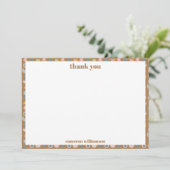 Persoonlijke Speelse Retro Aardse Baby Shower Bedankkaart (Staand voorkant)