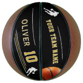 Persoonlijke Speler Teamnaam Silhouet Basketbal (Verticaal)
