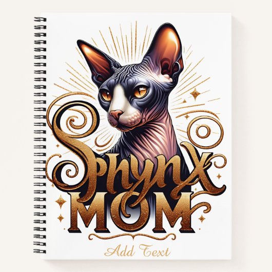 Persoonlijke Sphynx Kat Moeder Moederdag  Notitieboek (Voorkant)