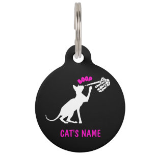 Persoonlijke Sphynx Kat Skelet Neus Boop Huisdierpenning